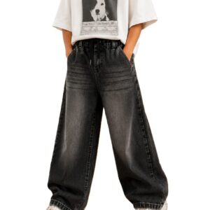 BM-JJ48-BLACK-0 Ben Martin Junior's Boys Jeans Pant || Kids Jeans for Boys || Denim Baggy Pants || Loose Fit Casual Trousers for Children